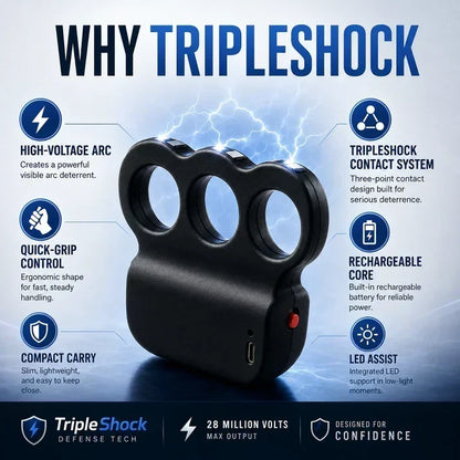 👑2026 TripleShock Stun Device – Powerful Personal Defense & Deterrent Protection