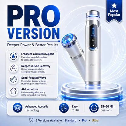 Advanced Acoustic Shockwave Therapy restores penile tissue health to enhance rise rigidity, stamina, and male performance confidence, relieving muscle pain, joint stiffness, tendon discomfort📈