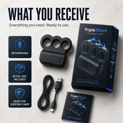 👑2026 TripleShock Stun Device – Powerful Personal Defense & Deterrent Protection