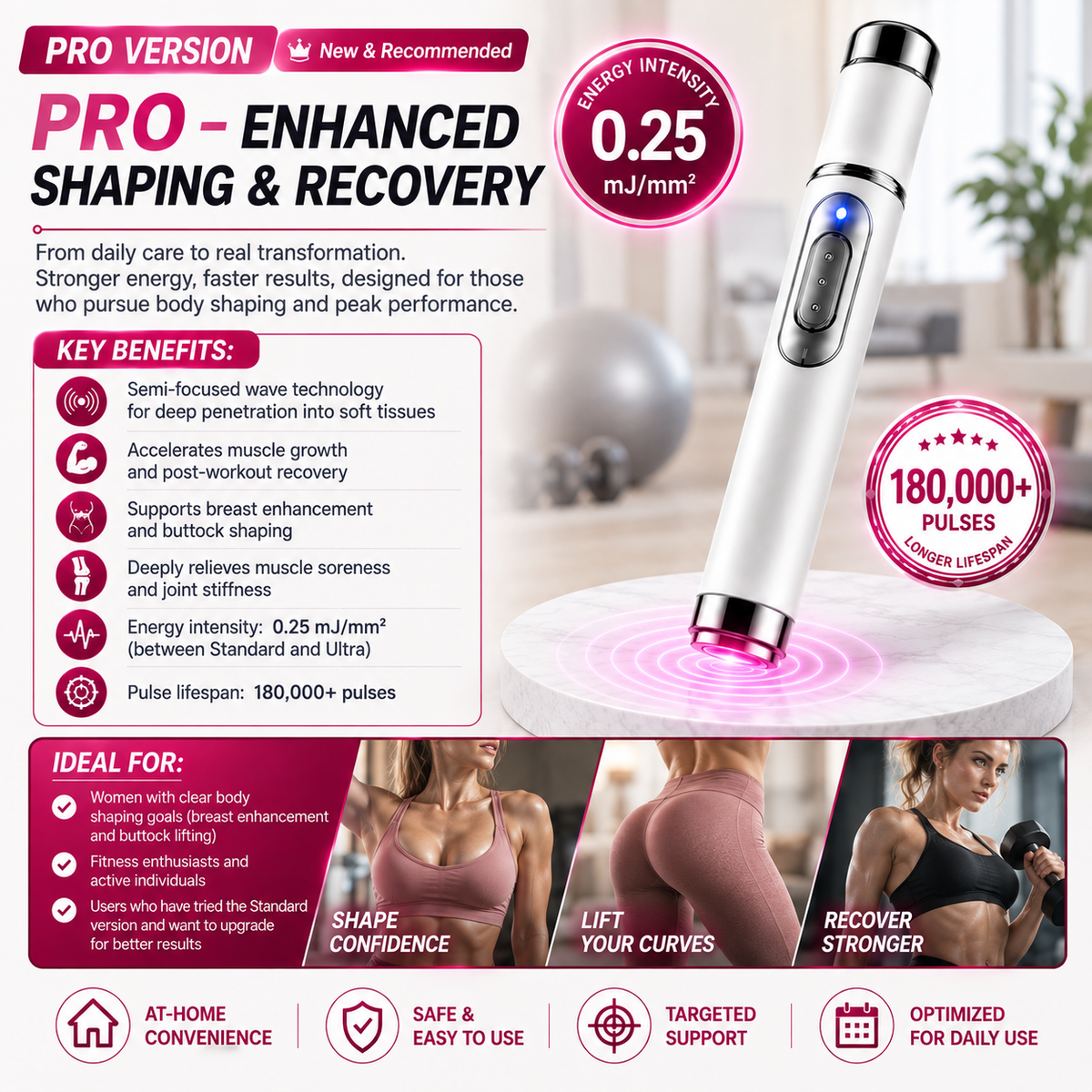 🔥ULTRASONIC SHOCK WAVE BODY THERAPY MASSAGER——Enhances bust and lifts buttocks. Fuel Muscle Growth.Boost Circulation. Relieve Pain.