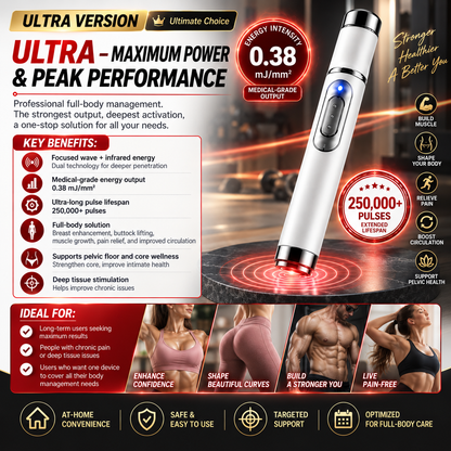 🔥ULTRASONIC SHOCK WAVE BODY THERAPY MASSAGER——Enhances bust and lifts buttocks. Fuel Muscle Growth.Boost Circulation. Relieve Pain.
