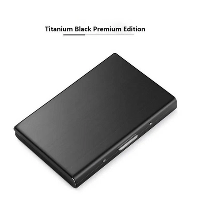 RFID Blocking Stainless Steel Card Holder – 10-Card Capacity, Slim Anti-Theft Metal Wallet