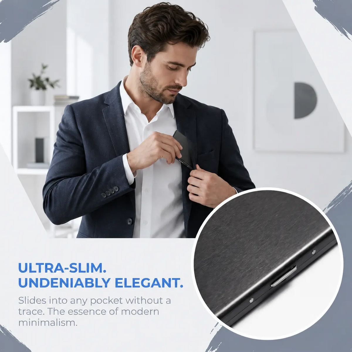 RFID Blocking Stainless Steel Card Holder – 10-Card Capacity, Slim Anti-Theft Metal Wallet